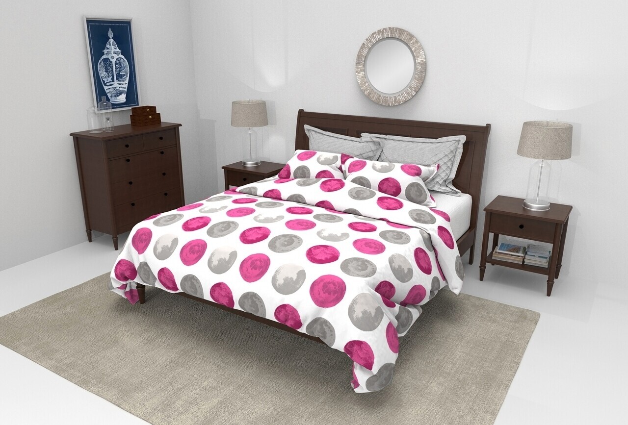 Pilota Alcam Sweet Dots microfibra matlasata, 200x220 cm, 250g/mp - imagine 6